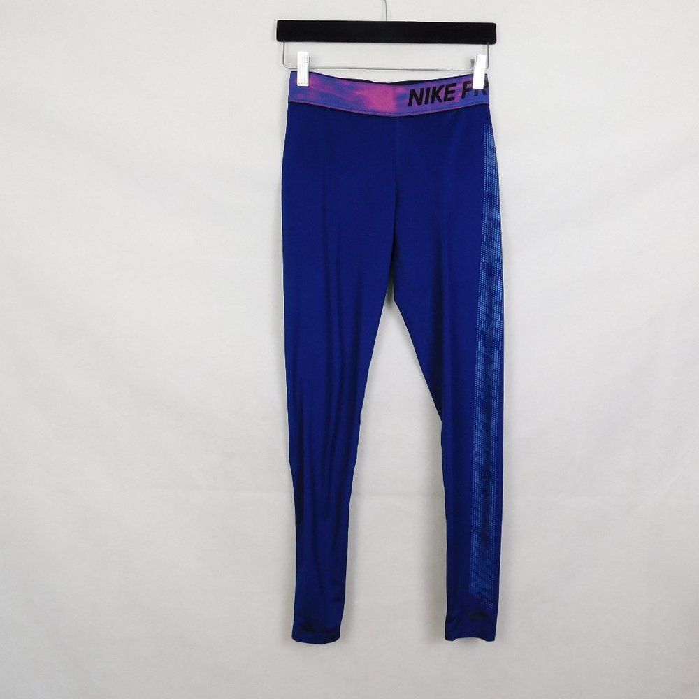 Nike Pro Blue Leggings XS Running Training
